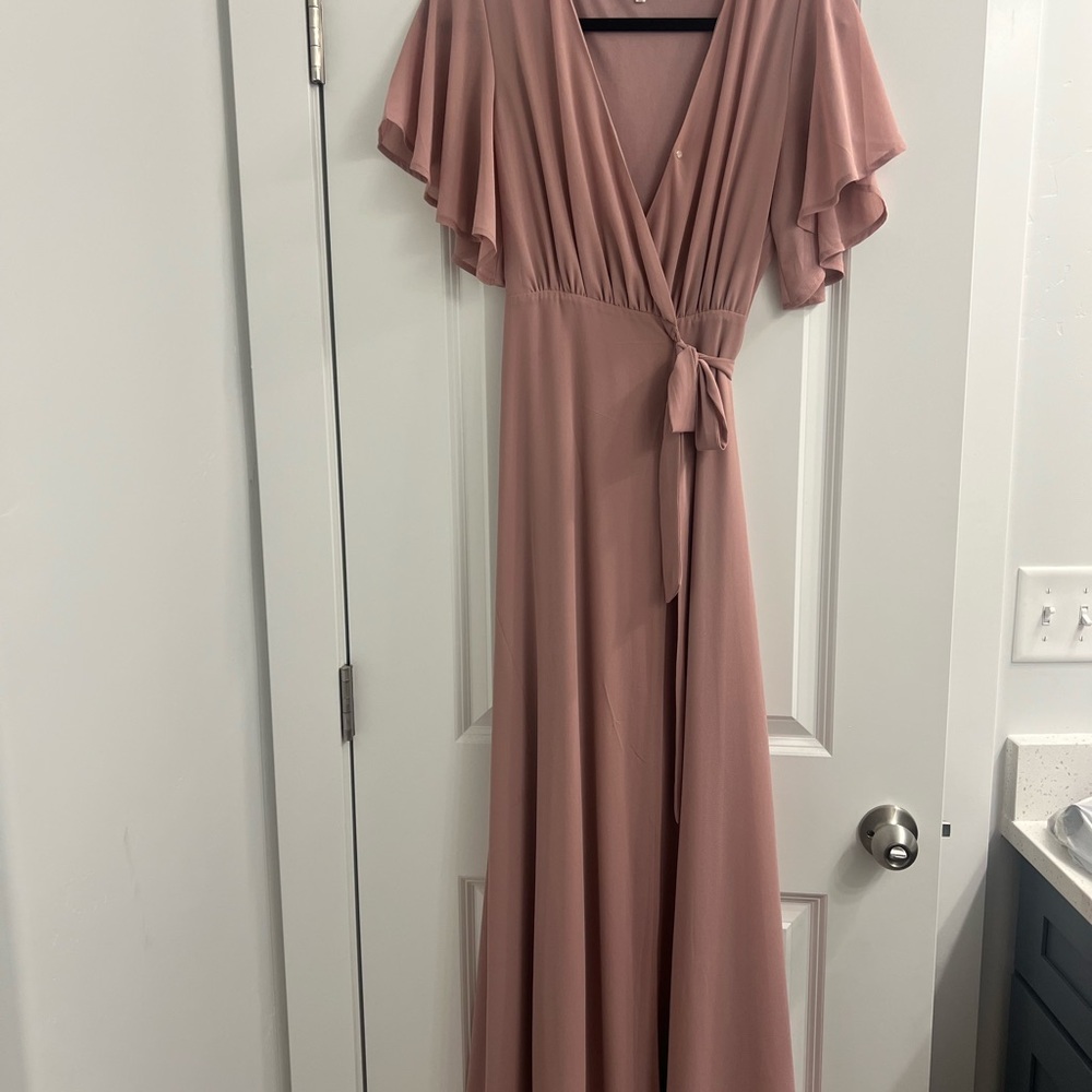 Arbor Blush Maxi Wrap Dress